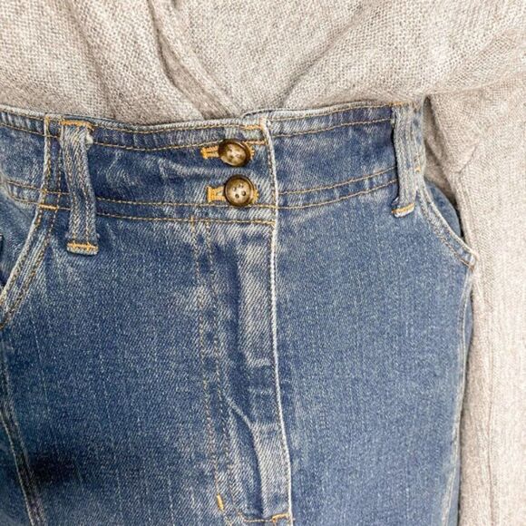 JONES SPORT Women's Vintage High Waist Denim Mini Skirt. Size 6. - Picture 3 of 4